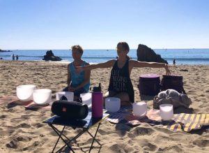 tyler anna yoga sound bath on the beach