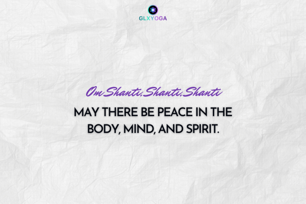 May there be peace in the body, mind, and spirit