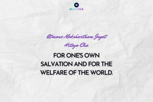 For one's own salvation and for the welfare of the world