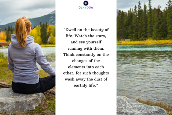 Dwell on the beauty of life. Watch the stars, and see yourself running with them. Think constantly on the changes of the elements into each other, for such thoughts wash away the dust of earthly life.