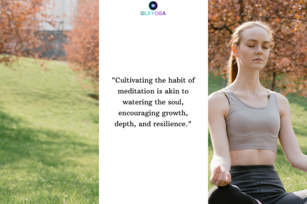 Cultivating the habit of meditation is akin to watering the soul, encouraging growth, depth, and resilience.